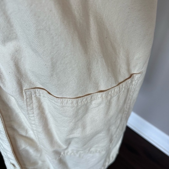 Everlane Shirt Dress Canvas Cargo Chore Patch Pocket Organic Cotton Ivory W's 14 - Picture 9 of 16